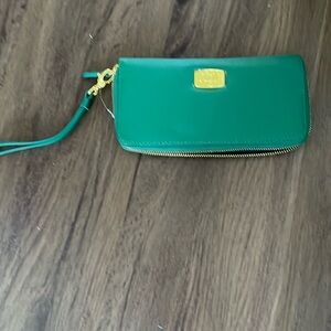 Joy Mangano Genuine Leather Organizer Zipper Wallet NWT